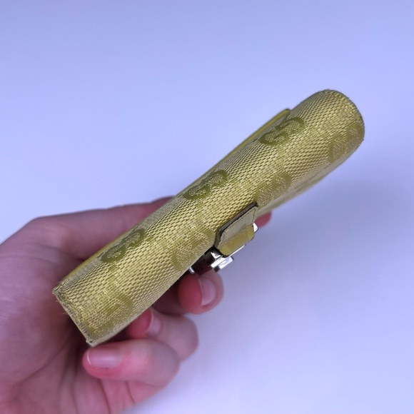 GUCCI LIME GREEN JACKIE LOGO WALLET - Picture 5 of 10